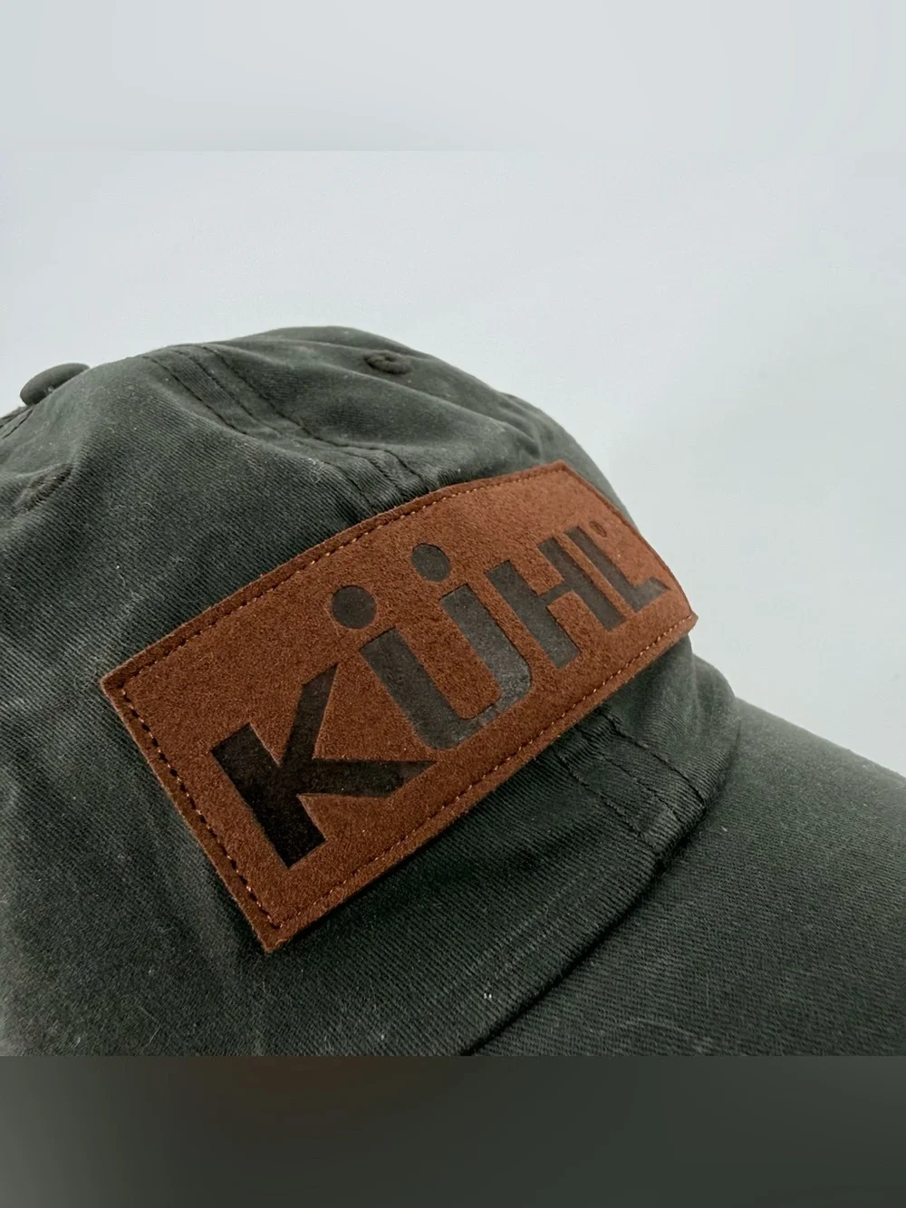 Kuhl The Outlaw Waxed Hat Gray Logo Adjustable Baseball Cap Outdoor Rugged